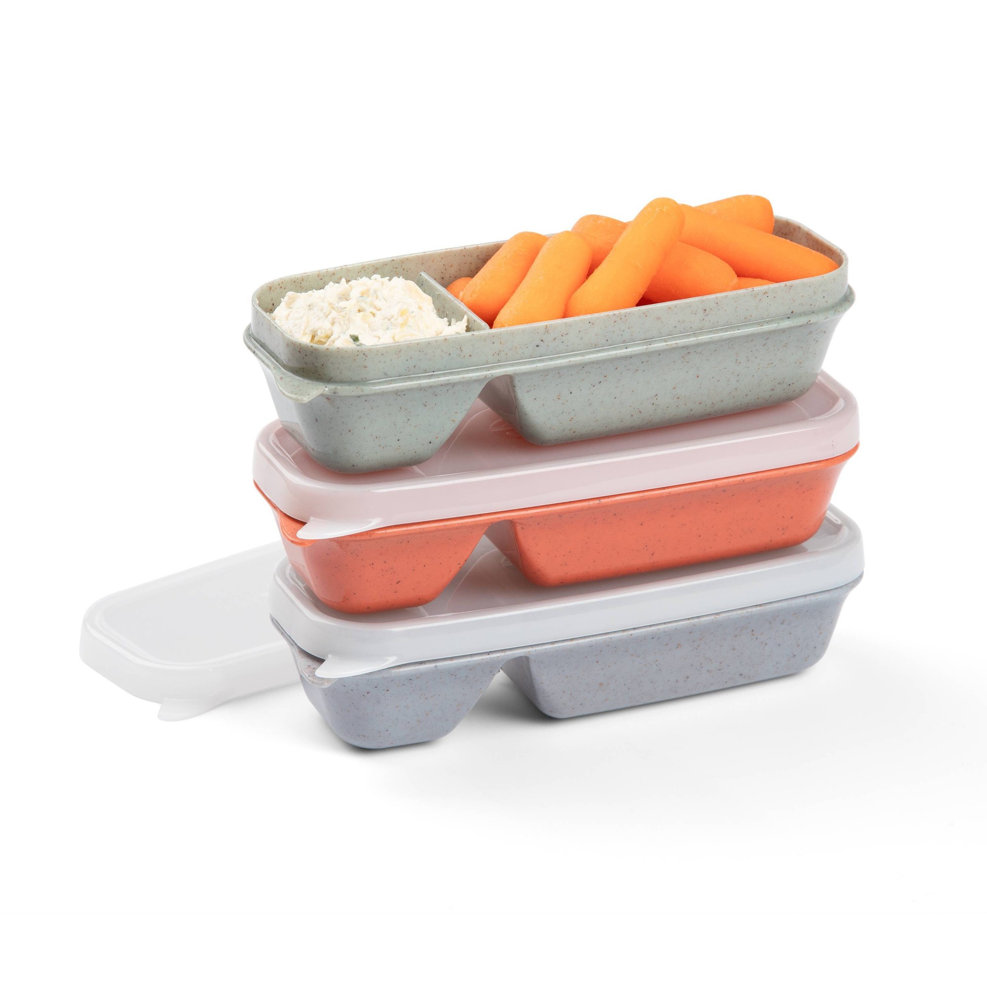 Meal Prep Containers - 漏れ防止スナック＆ディップ食品保存容器、しっかり密閉できる蓋付き、食事の準備、ランチ、旅行の鮮度保持に最適