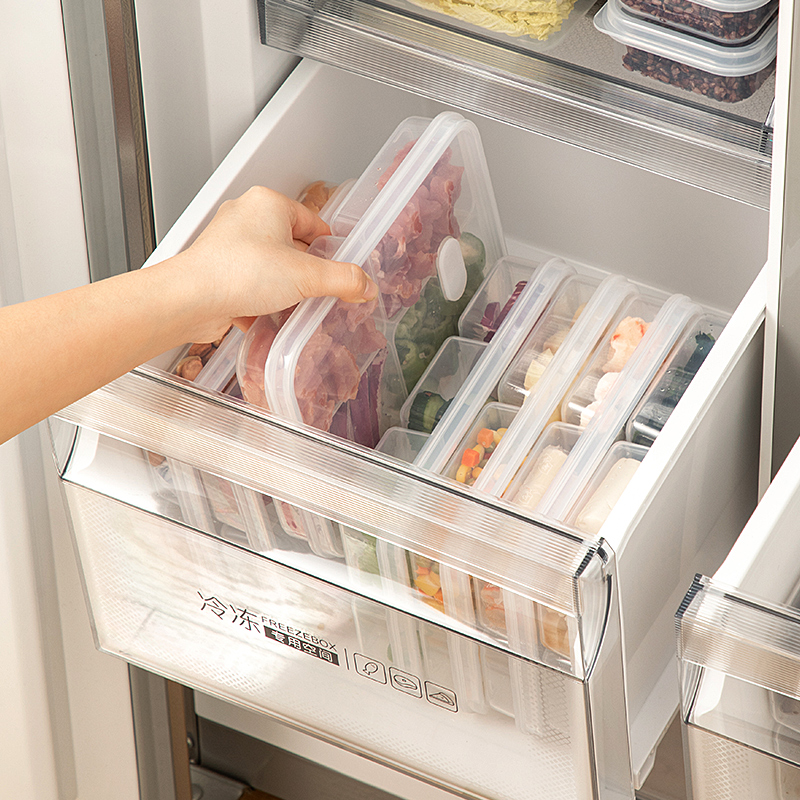 Meal Prep Veggie - 蓋付き分割野菜トレイ、6区画スナックボックスコンテナ、フルーツ、スナック、食事の準備用の透明プラスチック食品保存＆サービング容器