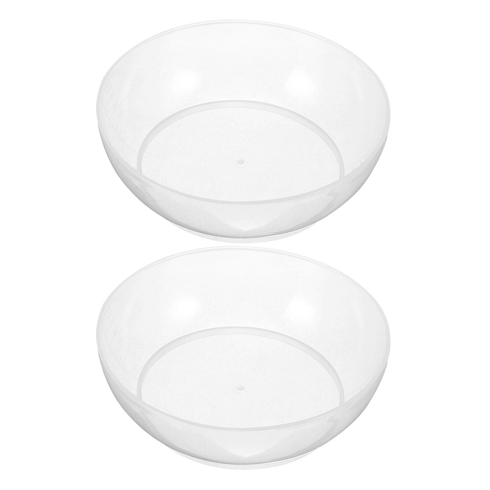 Portion Scale Digital - 2個入りデジタルスケールボウル 透明プラスチック製計量トレイ 600ml コンパクトキッチンスケールパン ベーキング、料理、小麦粉の計量用