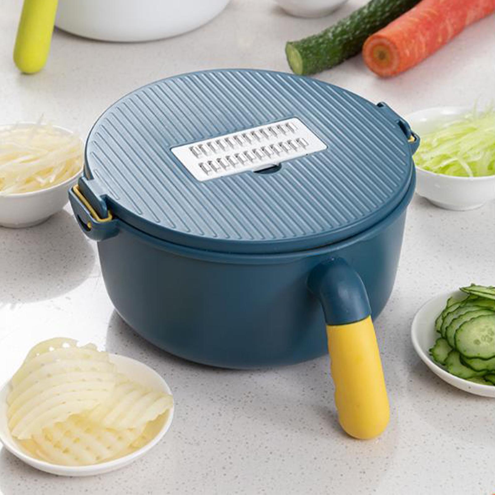 Meal Prep Veggie - 野菜スライサー キッチンシュレッダーツール 容器付き 家庭料理用野菜カッター サラダ作り キャンプ