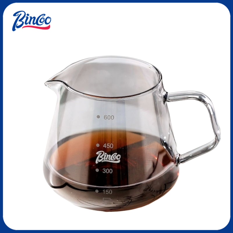 Glass Container Set - ビンクー セア ガラスポット コーヒー用フィルターカップ付き 家庭用調理器具セット 600ML
