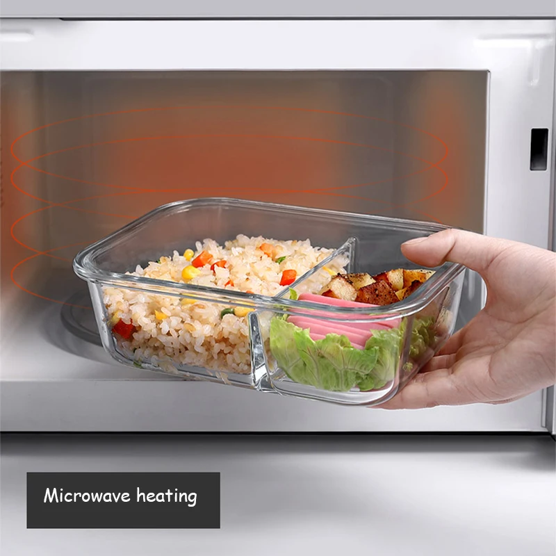 密閉蓋付きガラス弁当箱,生鮮食品保存,持ち運びが簡単,電子レ - Meal Prep Kits のレビューと価格