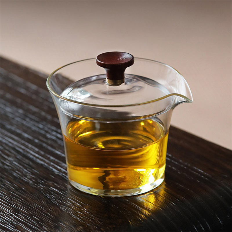 日本の白鳥の形をした透明な伸縮性のあるティーカップと蓋,お茶 - Glass Container Set のレビューと価格
