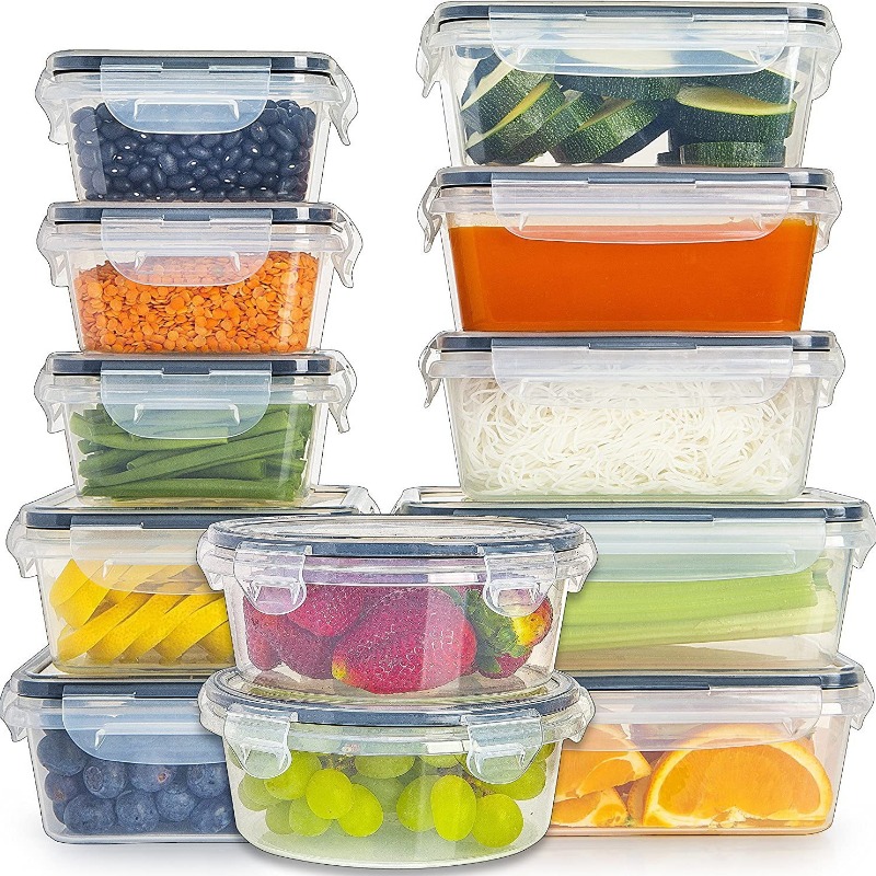12個入り気密食品保存容器、5サイズ BPAフリーPP製 ス - Meal Prep Veggie のレビューと価格