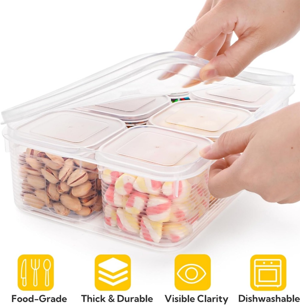 28点セット冷蔵庫オーガナイザーセット、24個の取り外し可能 - Meal Prep Veggie のレビューと価格