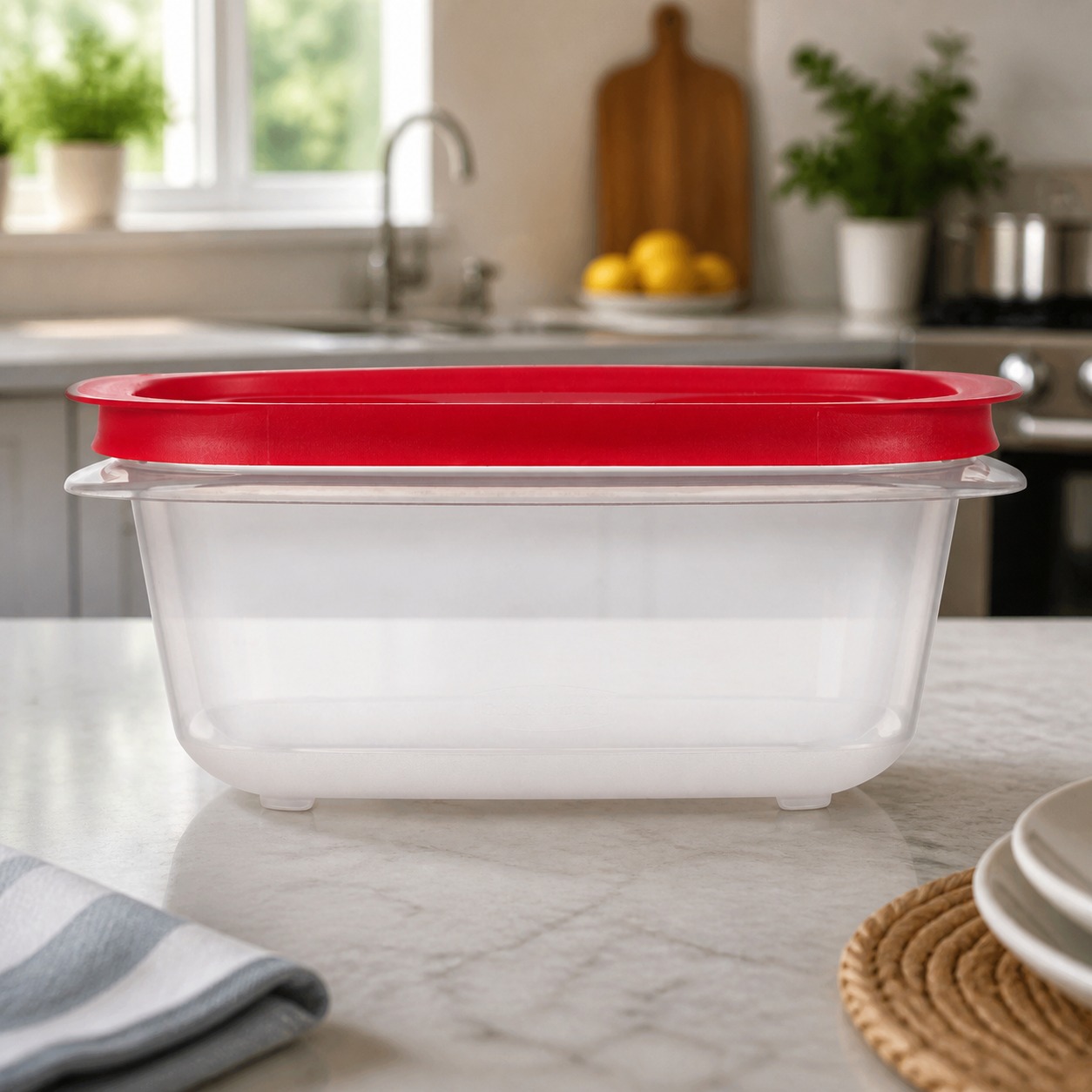 赤い長方形の食品保存容器、キッチンでの食事の準備に便利な蓋付 - Meal Prep Containers のレビューと価格