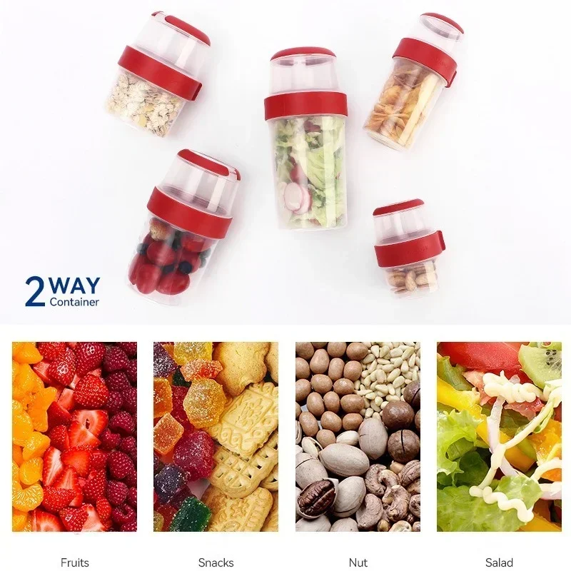 2層密閉型クリスパーボックス、コンパートメント付き、オートミ - Meal Prep Kits のレビューと価格