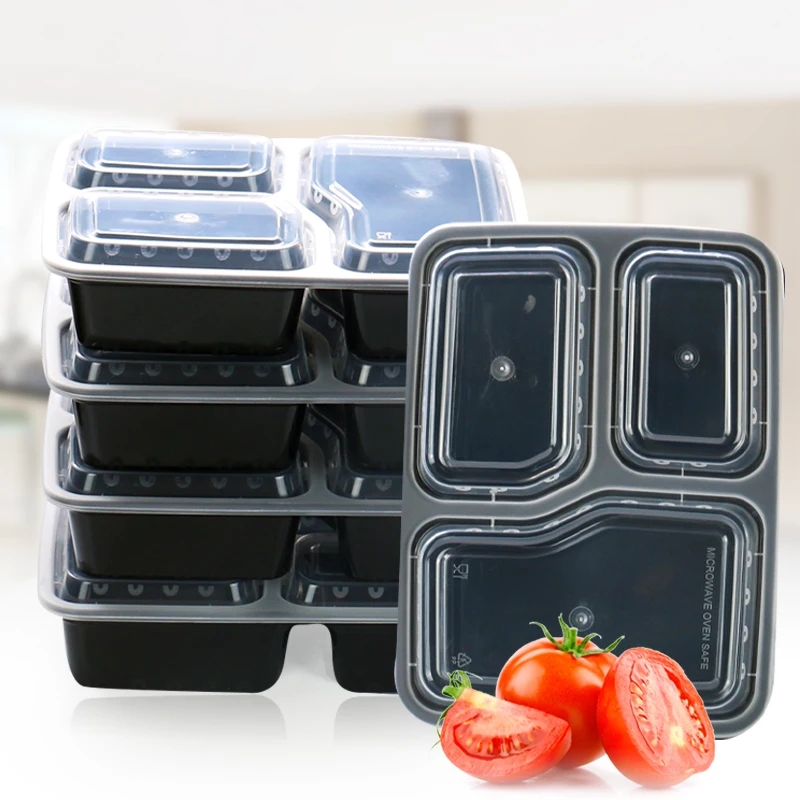 7パック 3コンパートメント 食事準備コンテナ 極厚食品保存 - Meal Prep Kits のレビューと価格