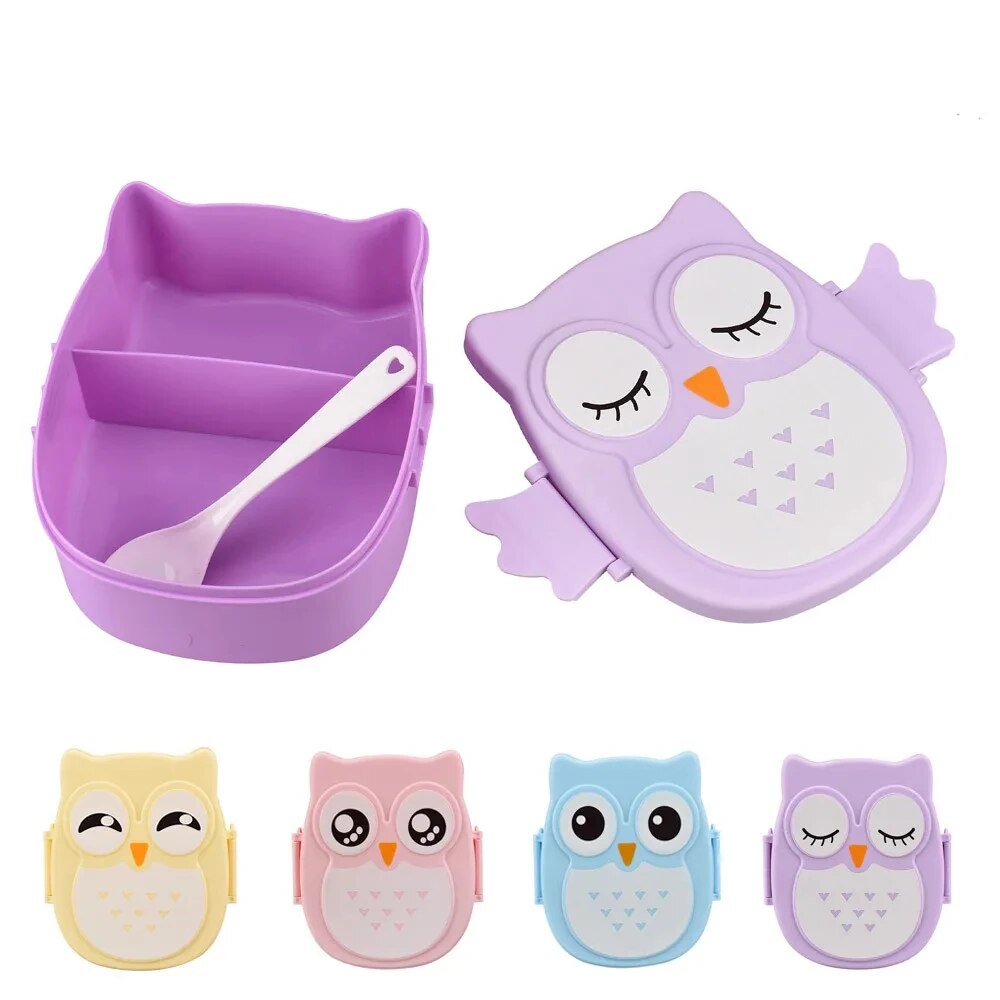 1Pc フクロウ型弁当箱コンパートメント付きランチ食品容器蓋 - Meal Prep Kits のレビューと価格