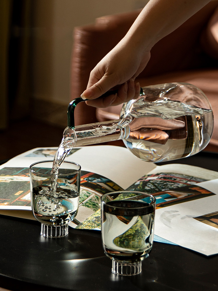 北欧風耐熱ガラス製クールケトル、家庭用ウォーターボトル、オリ - Glass Container Set のレビューと価格