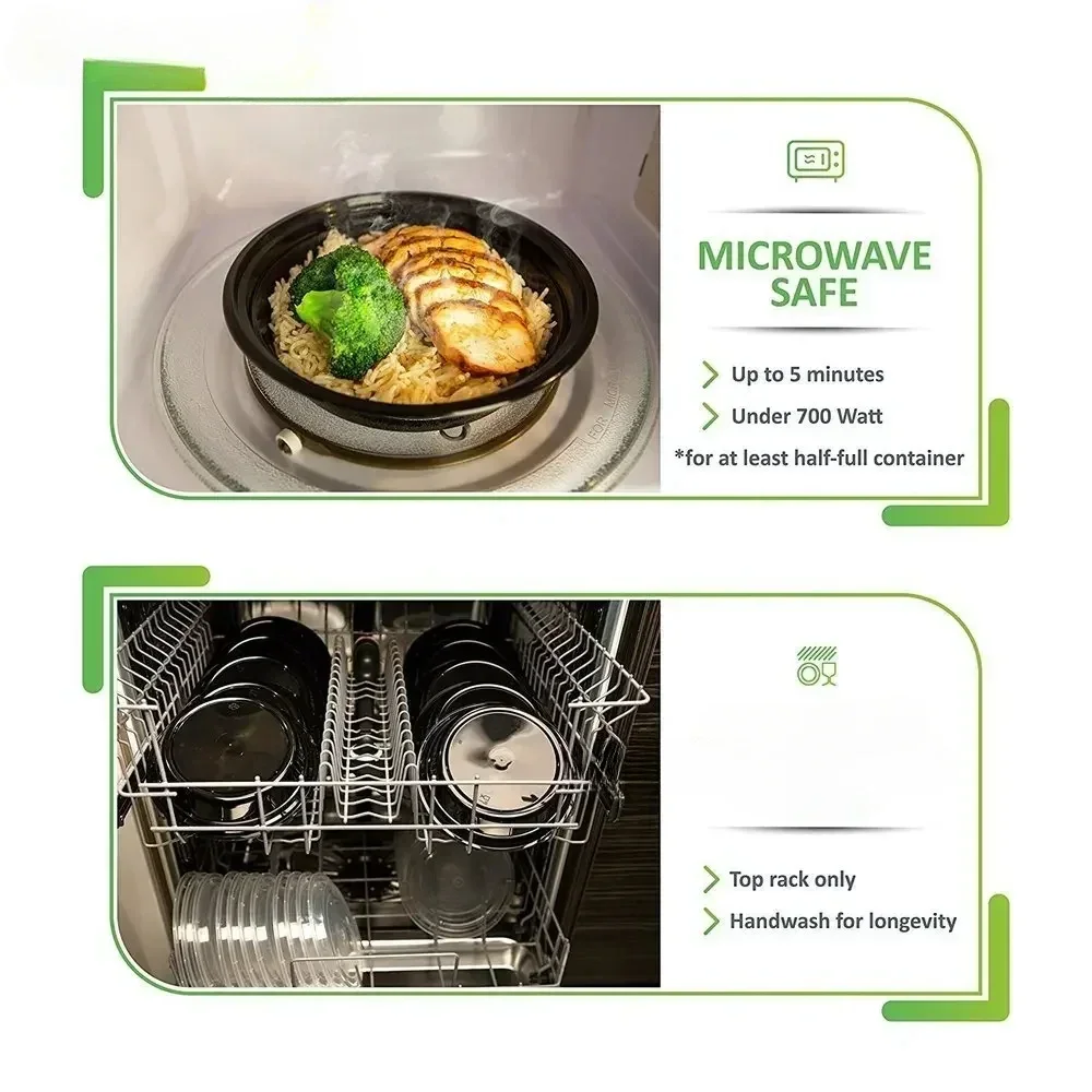 ふた付きプラスチック製食品容器,食品調理容器,ポータブル弁当 - Meal Prep Kits のレビューと価格