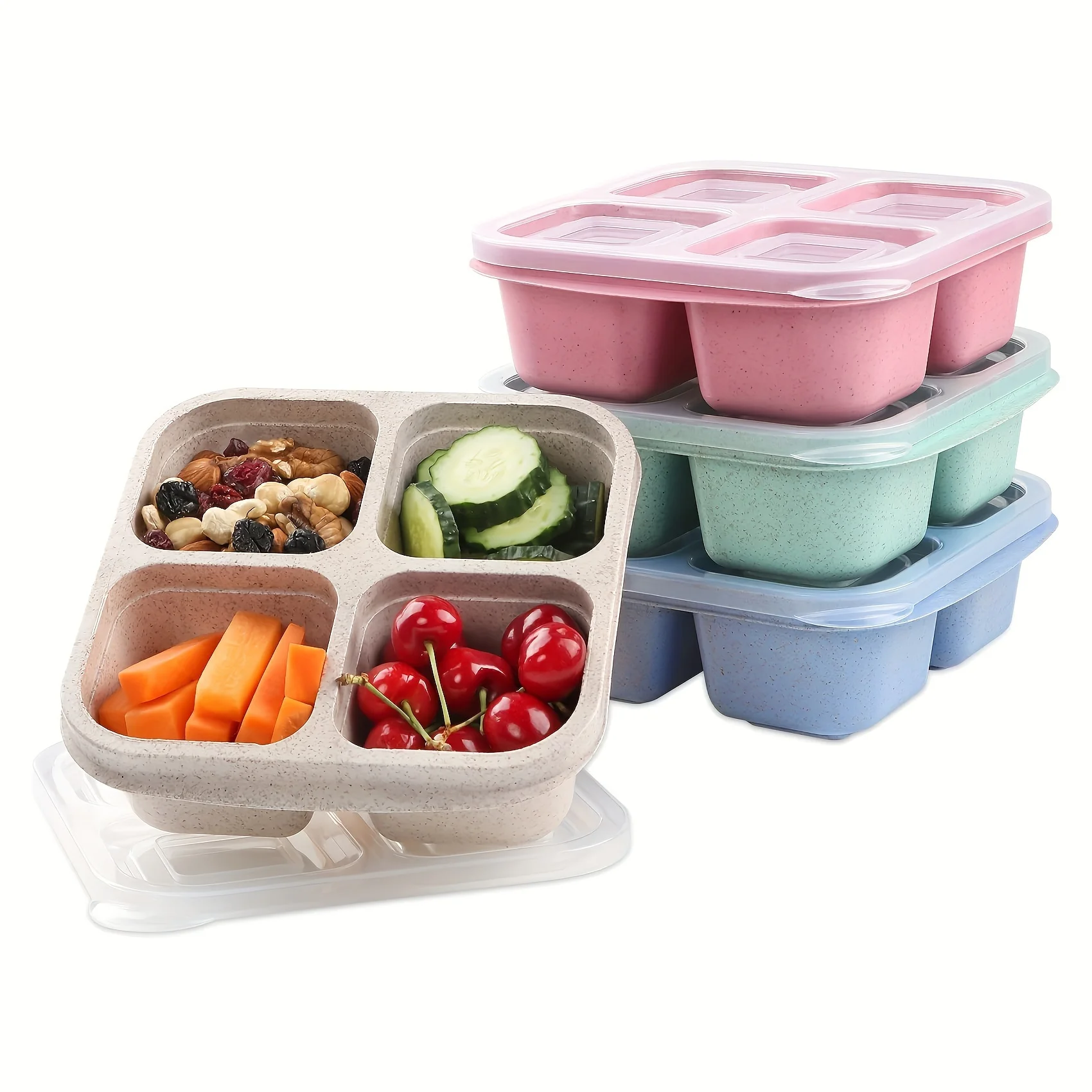 透明な蓋付きの食器棚,スナック用のキッチン容器,食品を新鮮に - Meal Prep Kits のレビューと価格