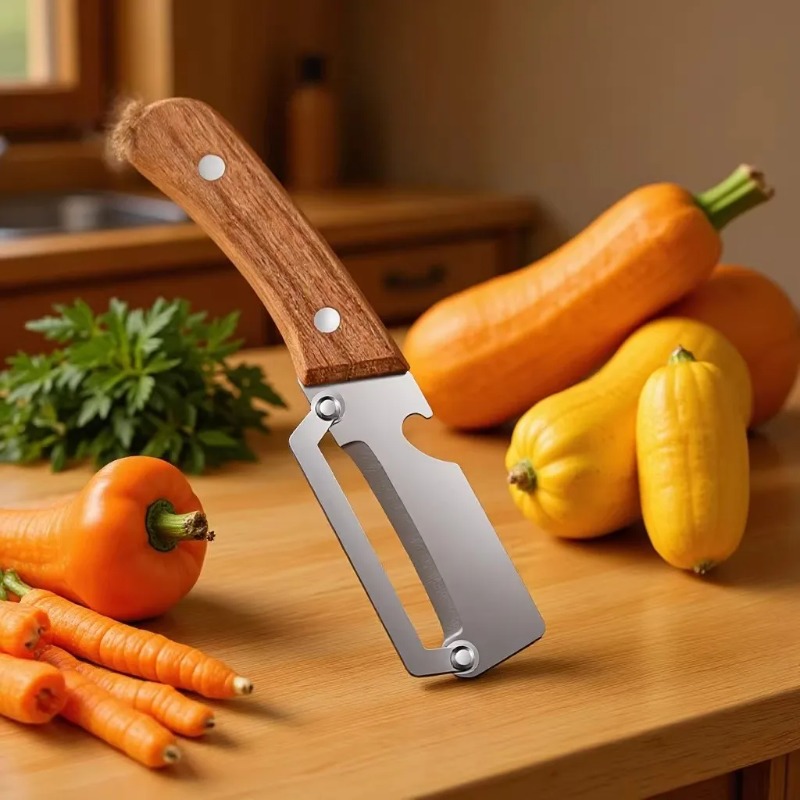 1/2/3/5 個オークウッドハンドルステンレス鋼ピーラー野 - Meal Prep Veggie のレビューと価格