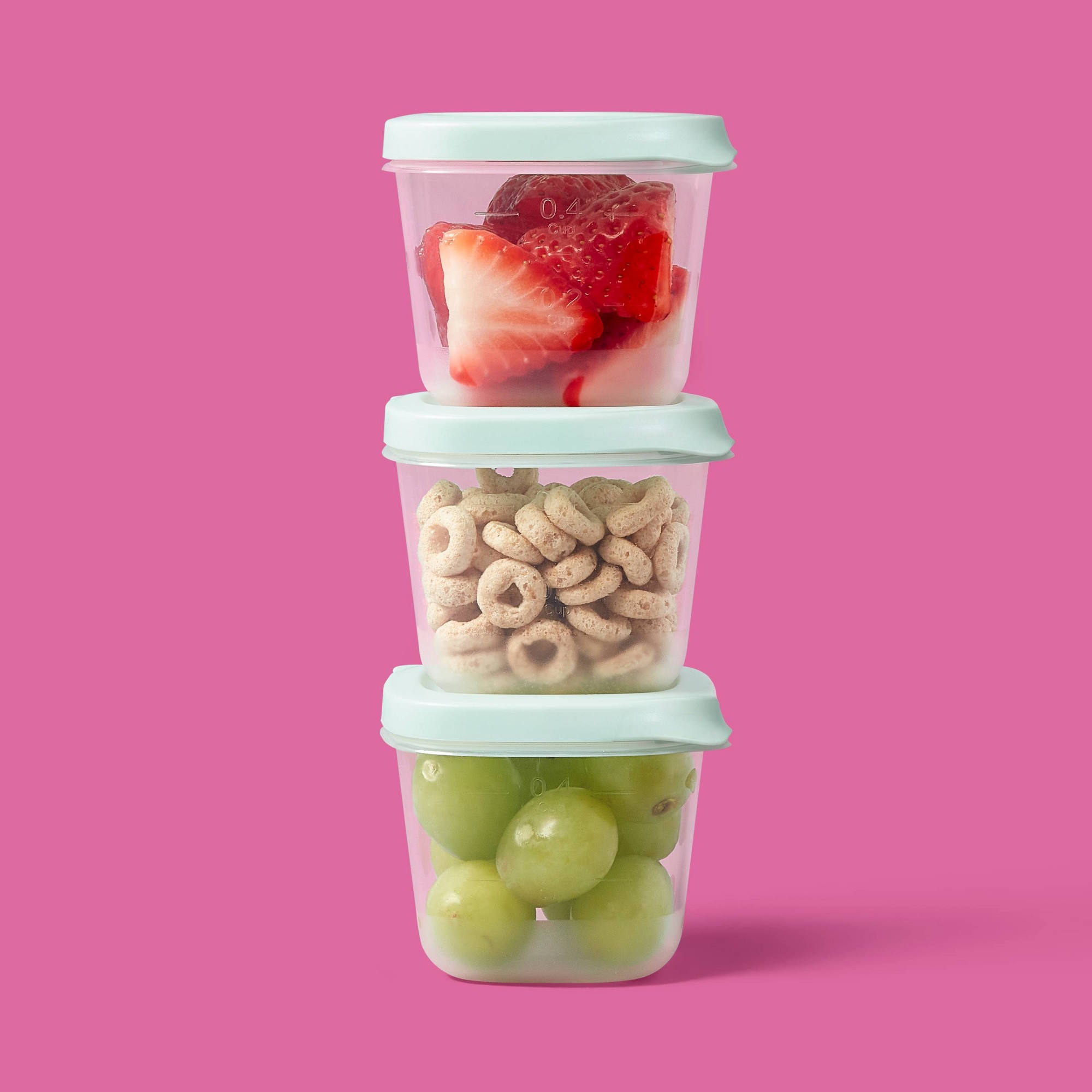 4個入りミニスクエアハーフカップ食品保存容器、BPAフリーの - Meal Prep Containers のレビューと価格
