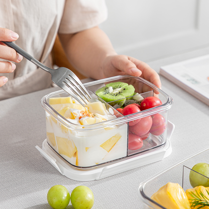 密閉型食品保存容器,サラダ弁当箱,透明,持ち運び可能,学校, - Meal Prep Kits のレビューと価格