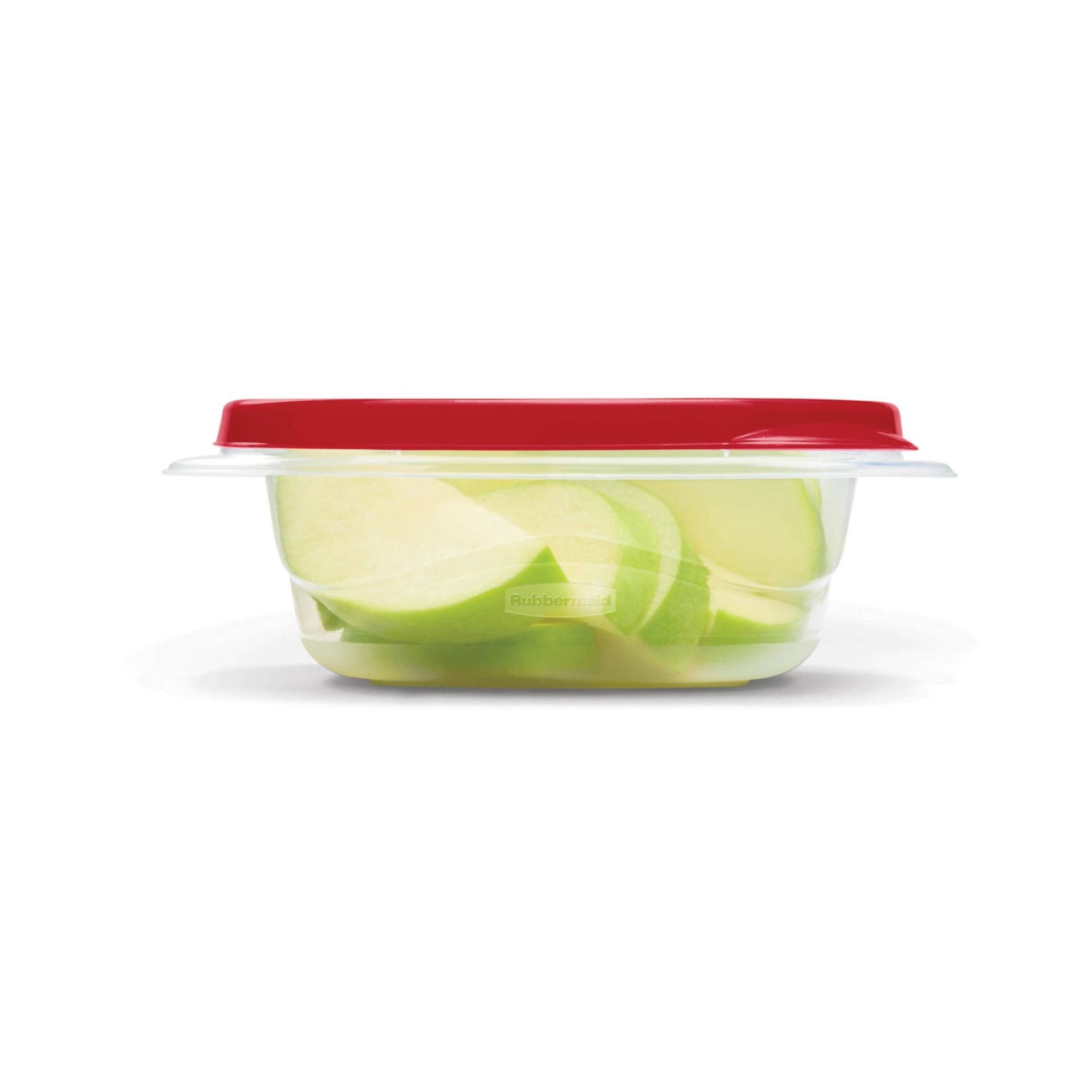 赤い蓋付き食品保存容器5個セット、1.26カップの再利用可能 - Meal Prep Containers のレビューと価格
