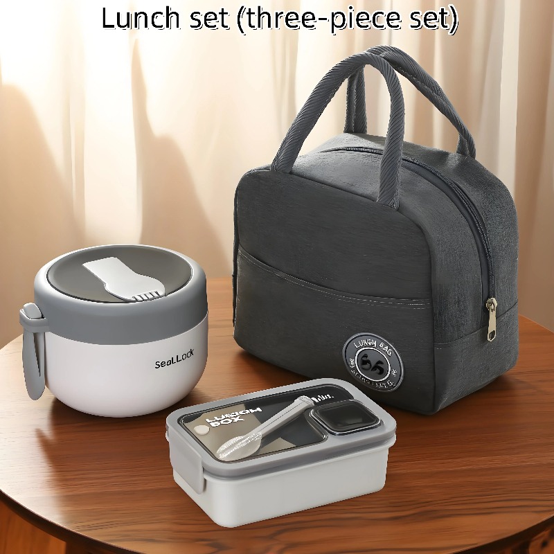 3ピース漏れ防止ランチコンテナセット、断熱バッグ付き、BPA - Meal Prep Kits のレビューと価格