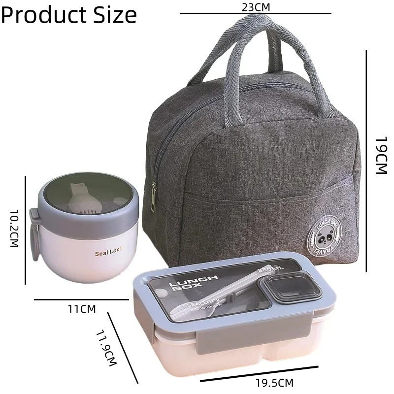3ピース漏れ防止ランチコンテナセット、断熱バッグ付き、BPA - Meal Prep Kits のレビューと価格