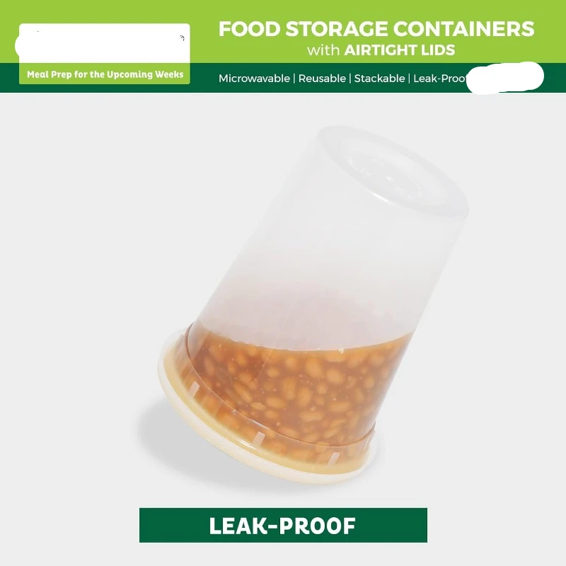 ふた付きプラスチックデリ容器、スライム、スープ、食事準備容器 - Meal Prep Containers のレビューと価格