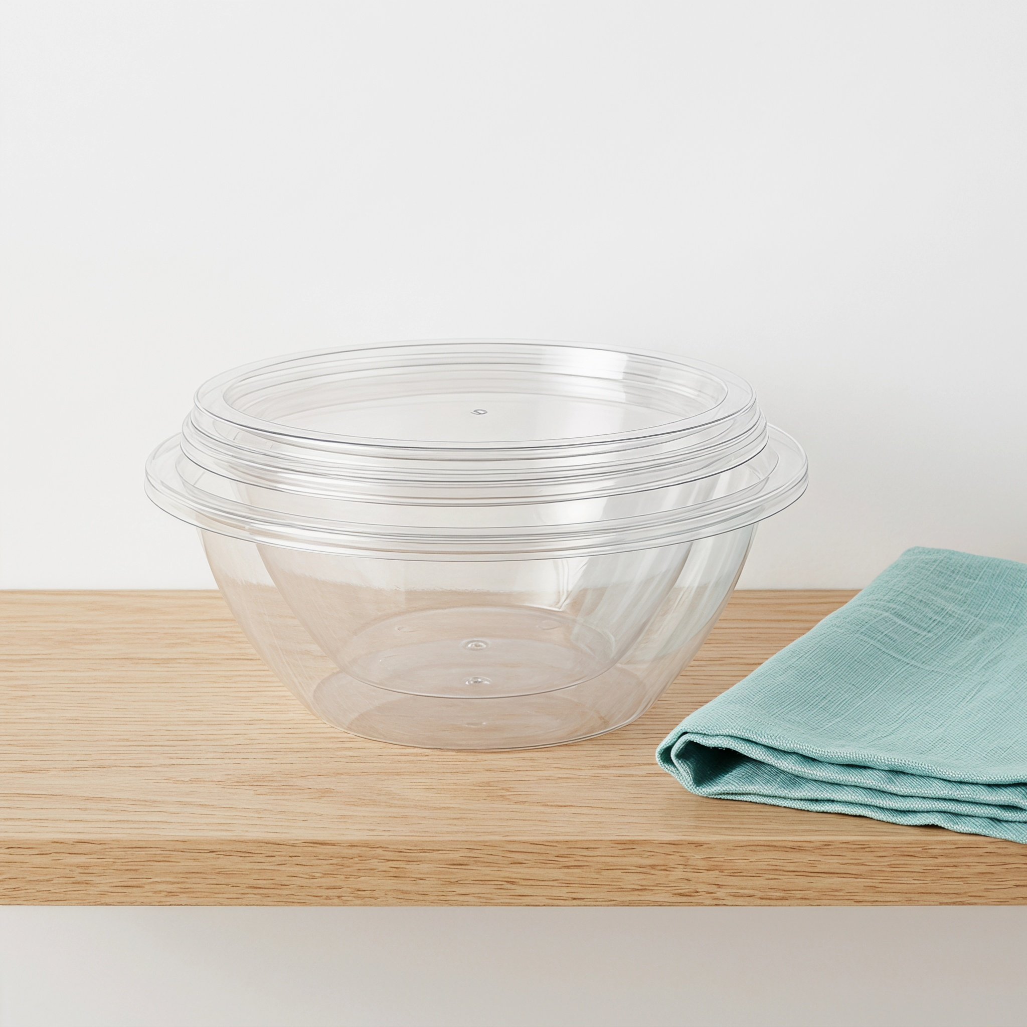 2個セット 透明サラダミキシングボウル プラスチック製ネステ - Meal Prep Containers のレビューと価格