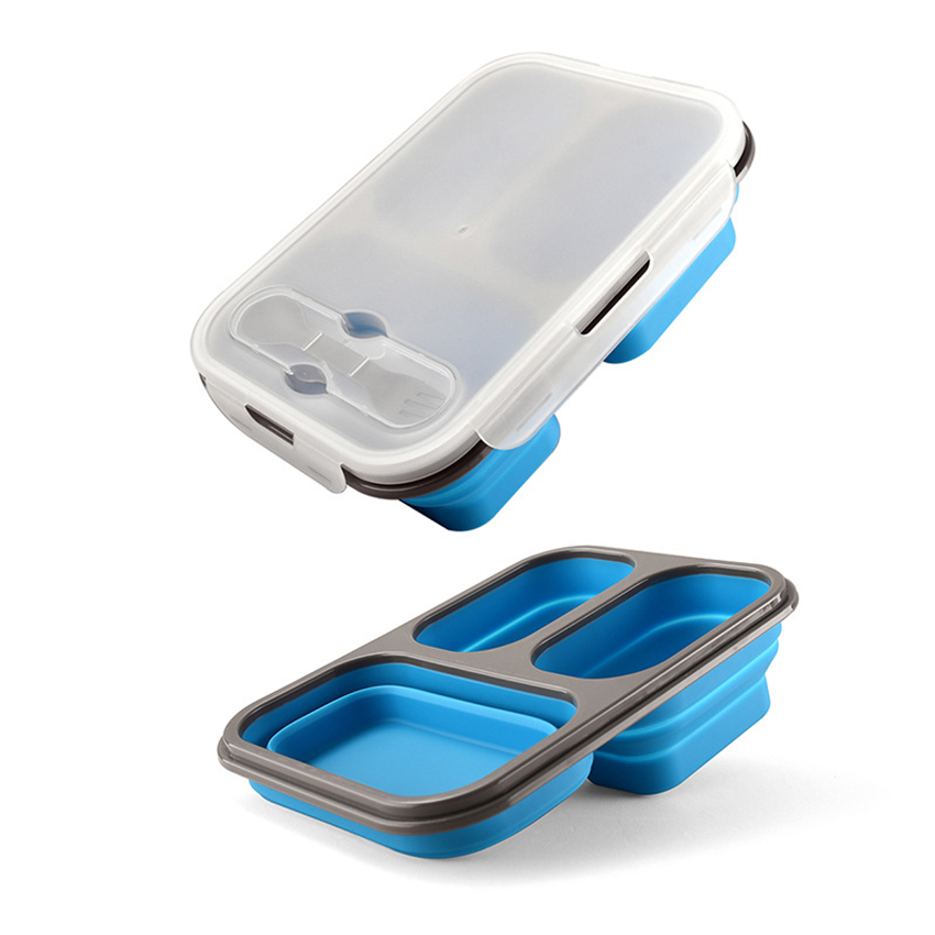 1100 ミリリットル折りたたみシリコン弁当箱ポータブル電子 - Meal Prep Kits のレビューと価格