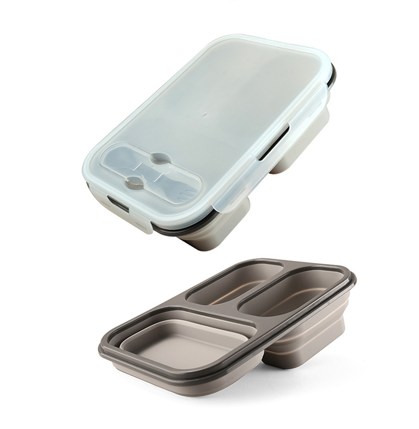 1100 ミリリットル折りたたみシリコン弁当箱ポータブル電子 - Meal Prep Kits のレビューと価格