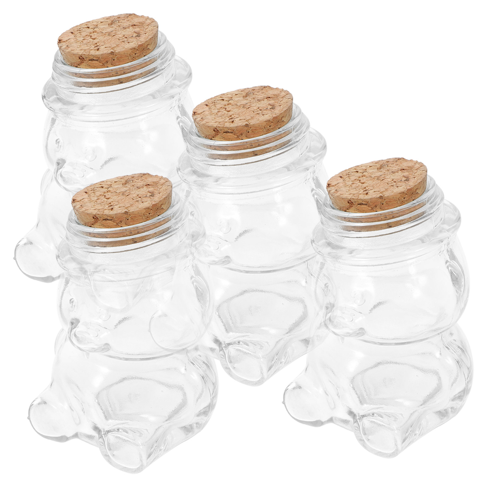 4個入りガラスキャンディジャーセット 透明な気密食品保存容器 - Glass Container Set のレビューと価格