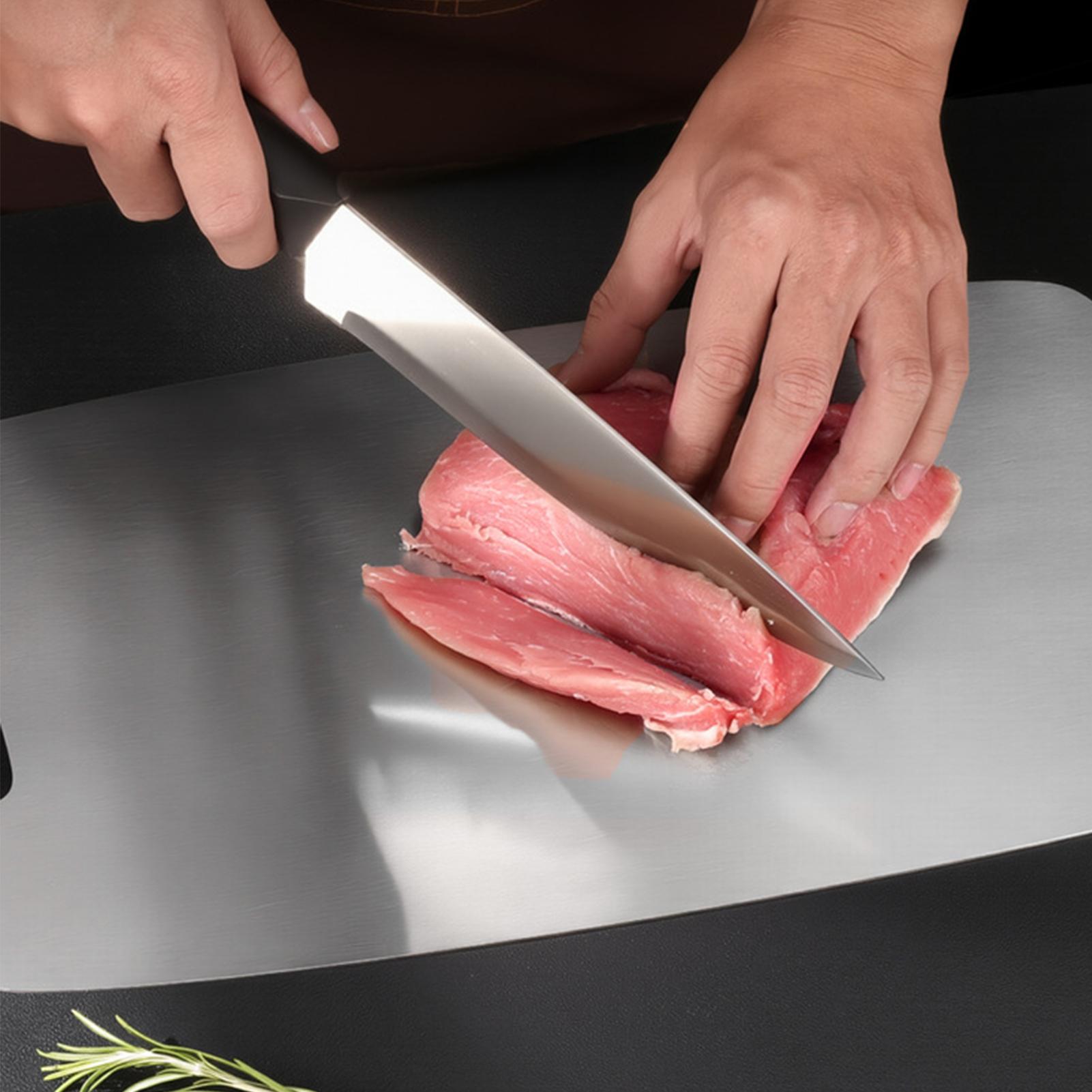 ステンレス鋼のまな板キッチン用両面キッチンガジェットまな板肉 - Meal Prep With Chicken のレビューと価格