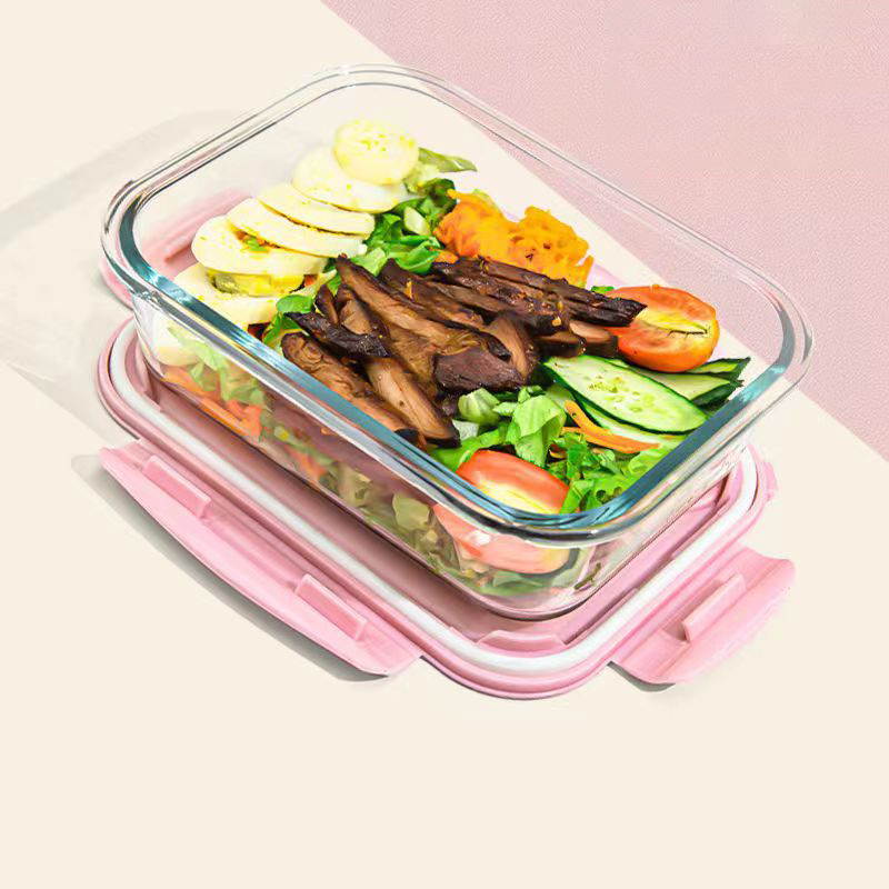 新しいスタイル弁当箱ガラス 1050 ミリリットル電子レンジ - Glass Container Set のレビューと価格