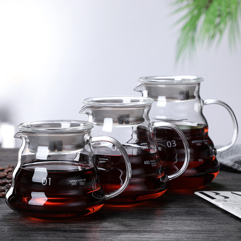 注ぎ込み式コーヒーメーカーセット 高耐熱ホウケイ酸ガラス 注 - Glass Container Set のレビューと価格