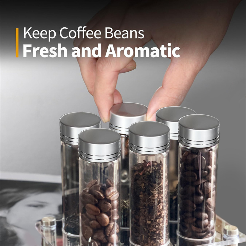 コーヒー豆保存容器ポータブルコーヒー保存瓶ディスプレイラック - Glass Container Set のレビューと価格