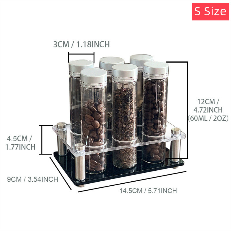 コーヒー豆保存容器ポータブルコーヒー保存瓶ディスプレイラック - Glass Container Set のレビューと価格